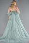 Long Mint Plus Size Haute Couture Dress ABU3689