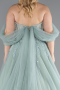 Long Mint Plus Size Haute Couture Dress ABU3689