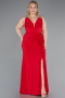 Long Red Plus Size Evening Gown ABU4968