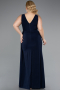 Long Navy Blue Plus Size Evening Gown ABU4968