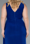 Long Sax Blue Plus Size Evening Gown ABU4968