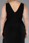 Long Black Plus Size Evening Gown ABU4968