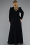 Long Black Plus Size Evening Gown ABU4977