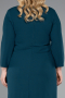 Emerald Green Capri Sleeve Midi Plus Size Invitation Dress ABK2197