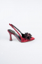 Burgundy Satin Evening Shoe MJES4100