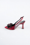 Burgundy Satin Evening Shoe MJES4100