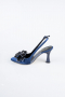 Sax Blue Satin Evening Shoe MJES4100