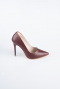 Burgundy Leather Stiletto AB1140
