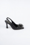 Black Laser Cut Evening Shoe MJ9003