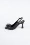 Black Laser Cut Evening Shoe MJ9003