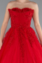 Red Strapless Dantelle Plus Size Haute Couture Dress ABU4453