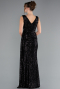Long Black Scaly Evening Dress ABU3201