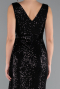 Long Black Scaly Evening Dress ABU3201
