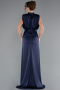 Long Navy Blue Satin Evening Dress ABU2133