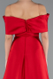 Long Red Satin Evening Dress ABU5015