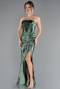 Pistachio Green Long Prom Gown ABU4944