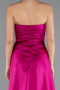 Long Fuchsia Satin Prom Gown ABU5023