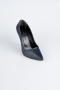 Navy Blue Leather Stiletto AB1140