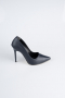 Navy Blue Leather Stiletto AB1140