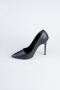 Navy Blue Leather Stiletto AB1140