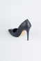 Navy Blue Leather Stiletto AB1140