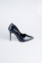 Navy Blue Patent Leather Stiletto ABR1140