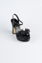 Black Silvery Evening Shoe MJC2331