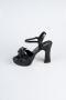 Black Silvery Evening Shoe MJC2331