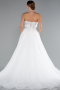 Long White Plus Size Wedding Dress ABG141