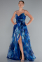 Long Sax Blue Evening Dress ABU5053