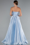 Light Blue Long Satin Evening Dress ABU3674