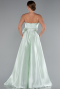 Mint Long Satin Evening Dress ABU3674