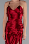 Burgundy Long Satin Prom Gown ABU2800