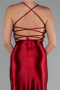 Burgundy Long Satin Prom Gown ABU2800