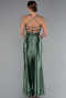 Pistachio Green Long Satin Prom Gown ABU2800