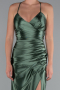 Pistachio Green Long Satin Prom Gown ABU2800