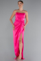 Fuchsia Long Satin Prom Gown ABU3474