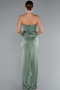 Pistachio Green Long Satin Prom Gown ABU3474