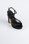 Black Satin Evening Shoe ABS1142