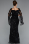 Long Black Beaded Evening Dress ABU5066