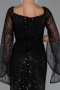 Long Black Beaded Evening Dress ABU5066