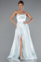 Long Mint Satin Evening Dress ABU5064