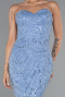 Indigo Strapless Shawl Stoned Long Evening Gown ABU4517