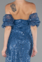 Long Indigo Scaly Evening Dress ABU5075