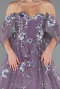 Long Lavender Plus Size Engagement Dress ABU5076
