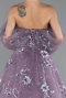 Long Lavender Plus Size Engagement Dress ABU5076