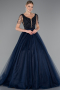 Long Navy Blue Designer Evening Dress ABU5019