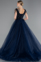 Long Navy Blue Designer Evening Dress ABU5019