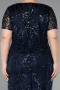 Short Navy Blue Plus Size Cocktail Dress ABK2380