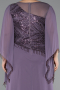 Long Lavender Chiffon Plus Size Evening Gown ABU5093